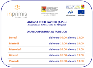 Orari Agenzia per il Lavoro INPRIMIS Formazione